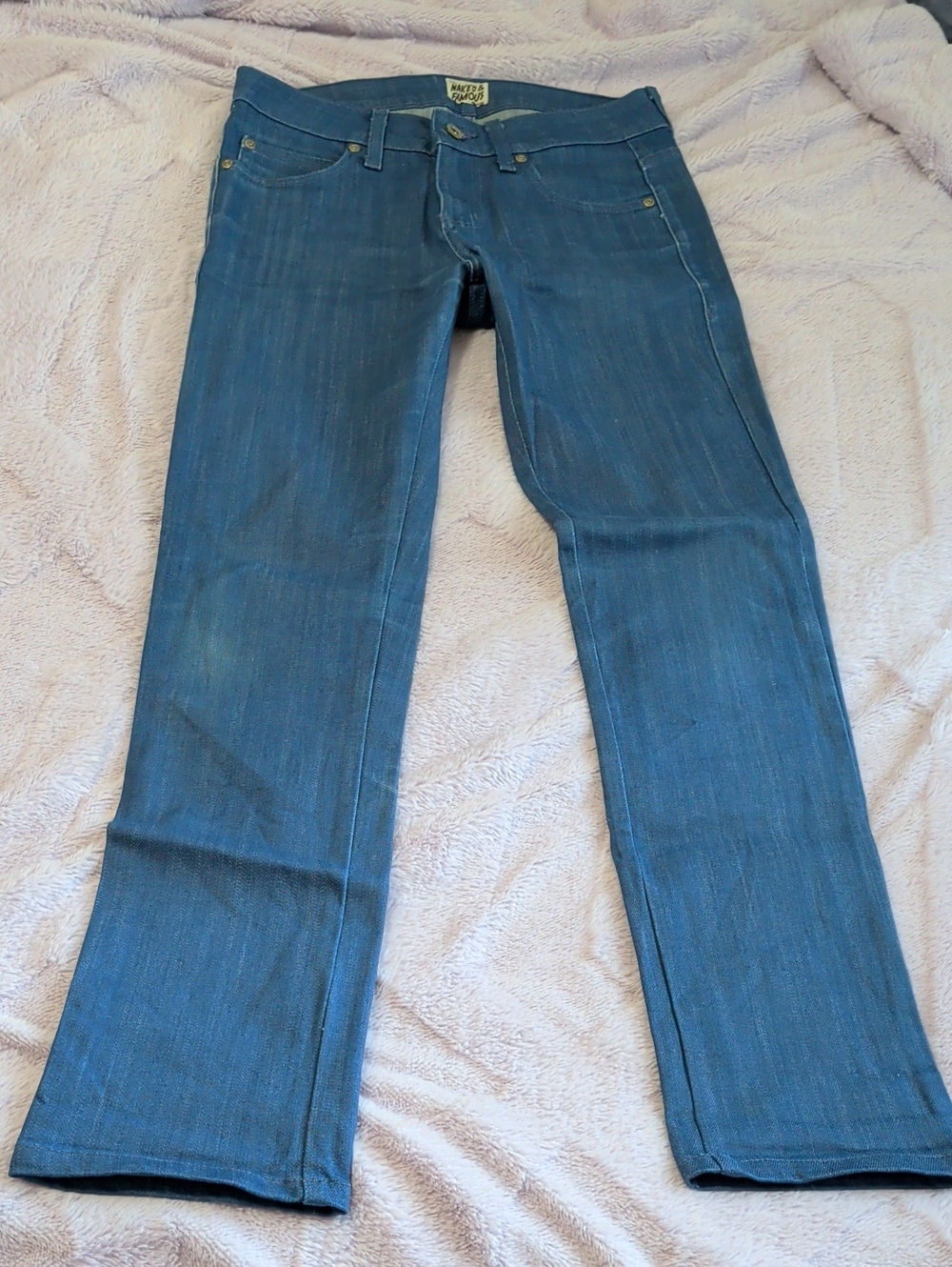 Naked & Famous Denim Men's Skinny Jeans in Indigo Blue
